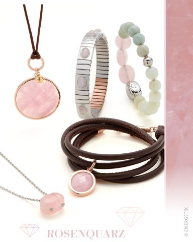 Magnetschmuck mit Rosenquarz